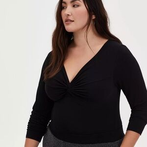 Torrid Studio Knit Twist Front Bodysuit Size 1X
